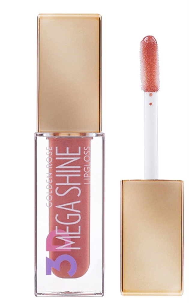 رژ لب مایع براق مگا شاین گلدن رز Golden Rose 3D Mega Shine Lipgloss
