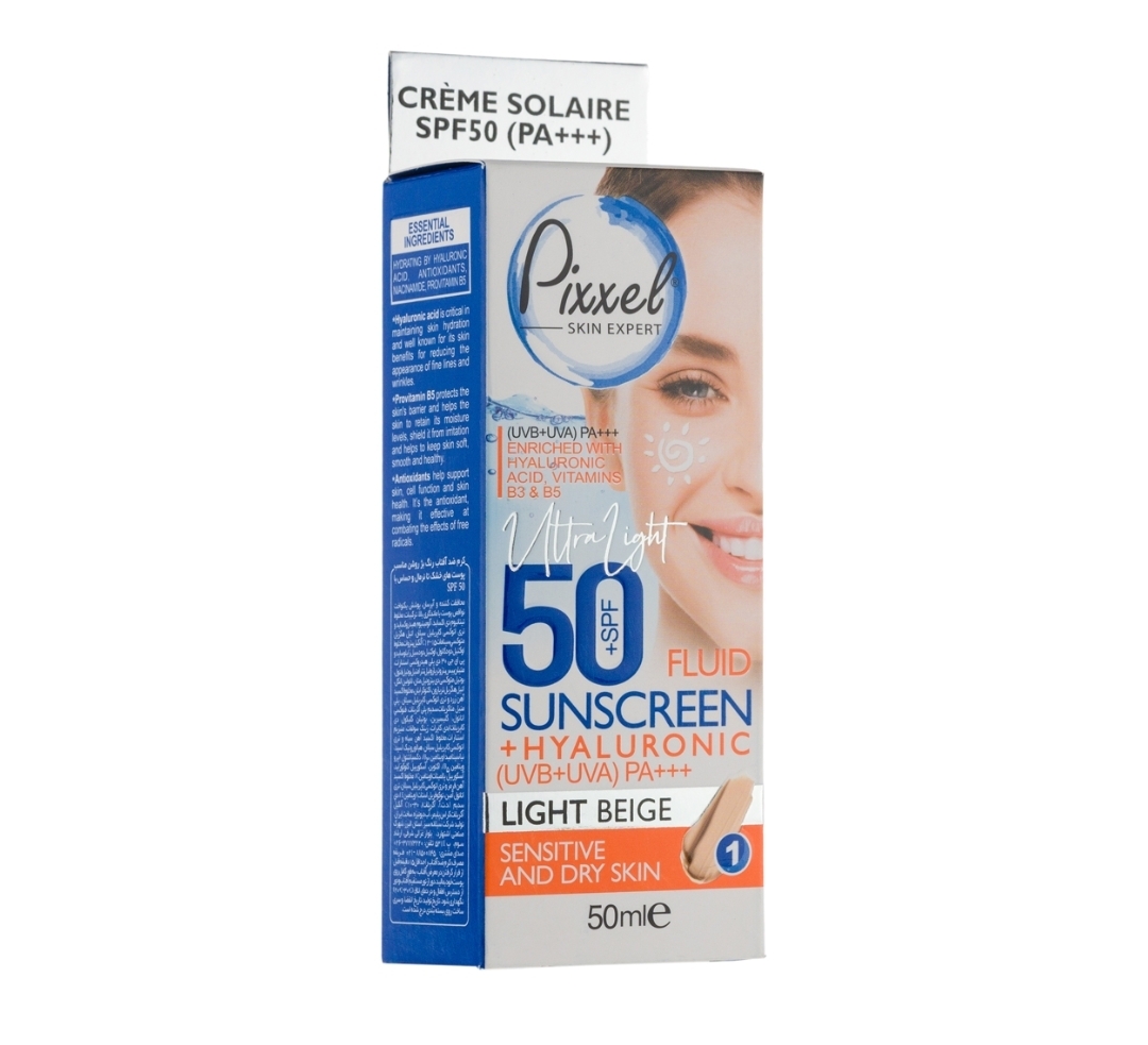 کرم ضد آفتاب رنگی پیکسل با SPF50 مناسب انواع پوست حجم 50 میلی لیتر