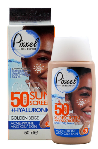 پیکسل کرم ضد آفتاب رنگی مناسب پوست های چرب ، جوش دار و مختلط با SPF50 ( بژ روشن) Pixel Tinted Sunscreen Cream SPF50 For Acne-Prone And Oily Skin