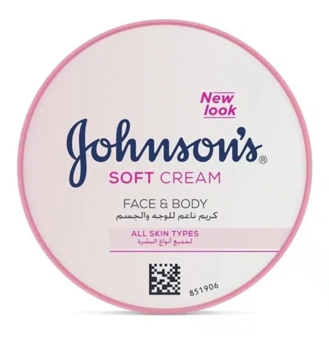 کرم مرطوب کننده صورت و بدن جانسون 200 میل مدل Soft Cream