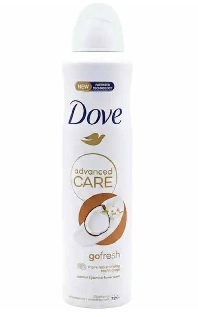 اسپری ضد تعریق زنانه داو سری Advanced Care با رایحه نارگیل و گل یاس حجم 250 میلی لیترUK