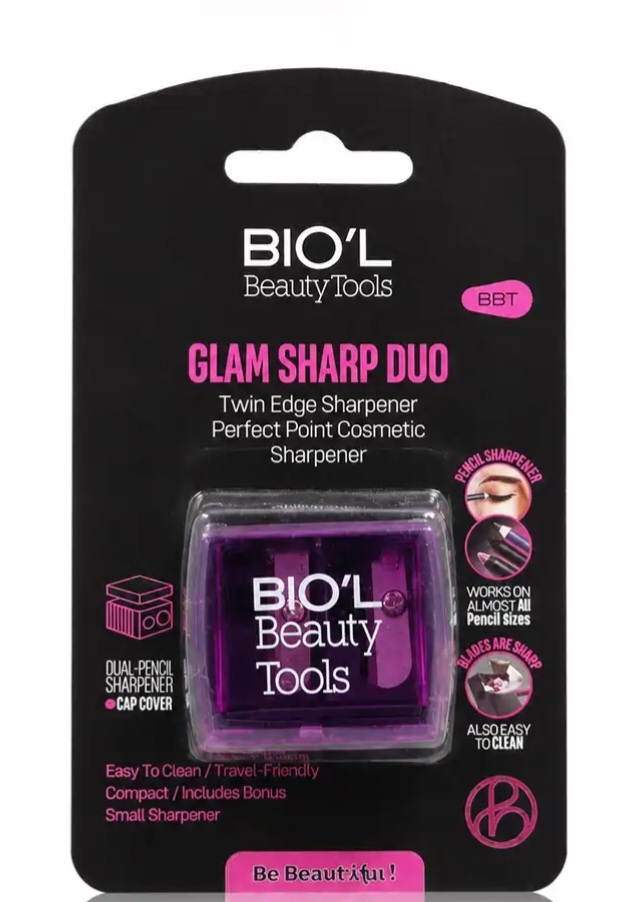 تراش آرایشی دوقلو بیول (BIO’L) مدل Glam Sharp Duo محفظه‌دار