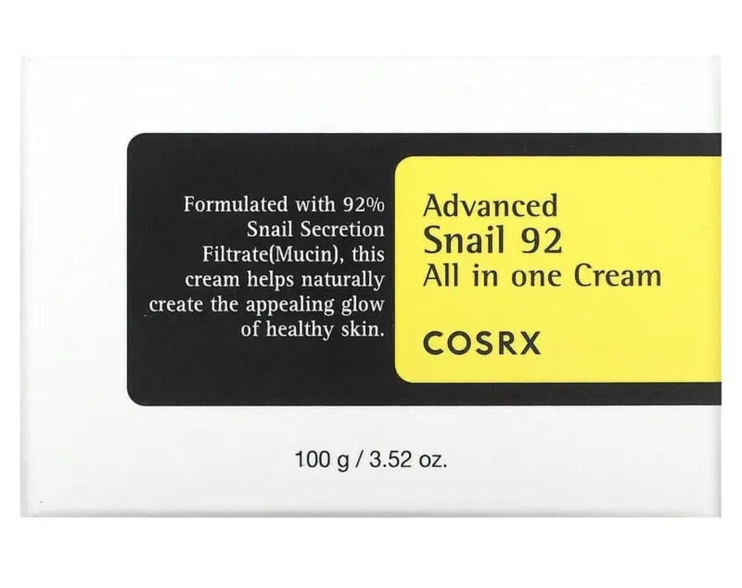 کرم مرطوب کننده و آبرسان حلزون کوزارکس - Cosrx Advanced Snail 92 All In One Cream (100 g) اصلی