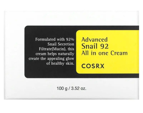 کرم مرطوب کننده و آبرسان حلزون کوزارکس - Cosrx Advanced Snail 92 All In One Cream (100 g) اصلی