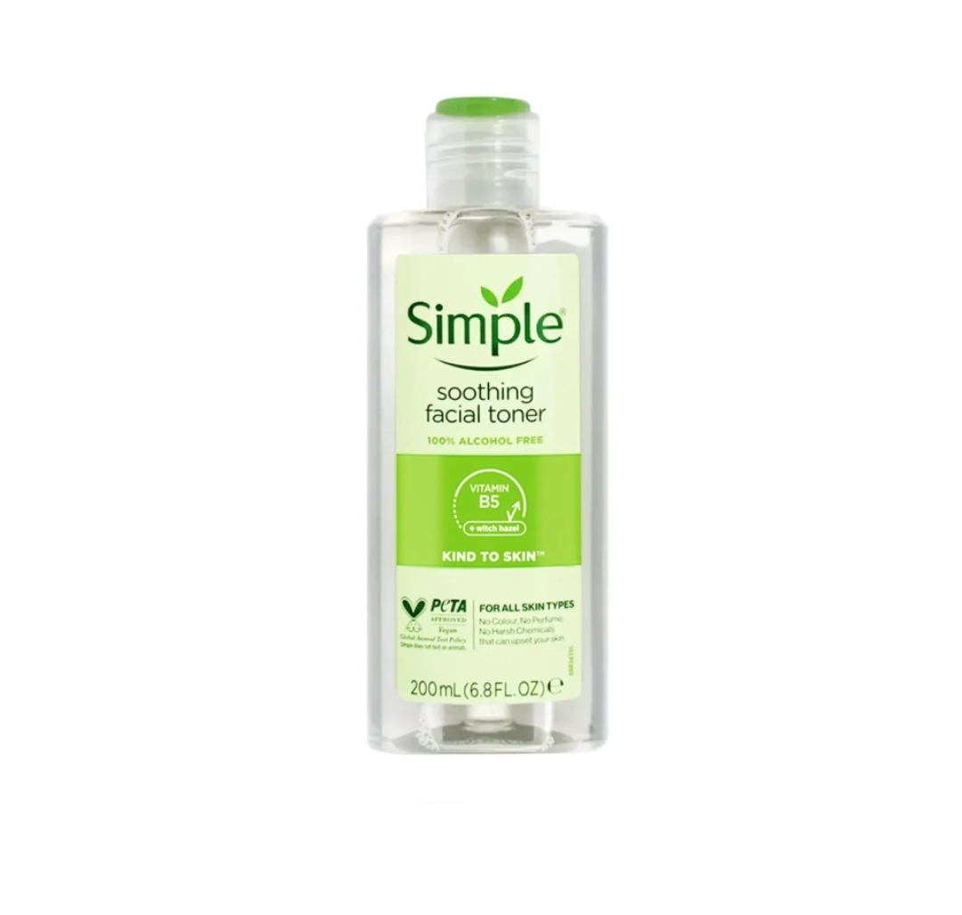 تونر آرامش بخش صورت سیمپل مدل Soothing Facial Toner مناسب انواع پوست حجم 200 میلی لیتر