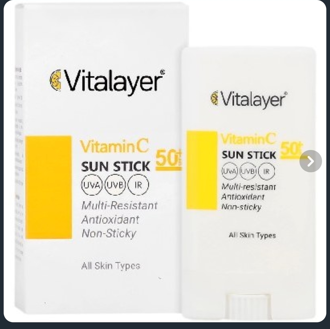 ضد آفتاب استیکی ویتامین سی SPF 50 ویتالیر مناسب انواع پوست