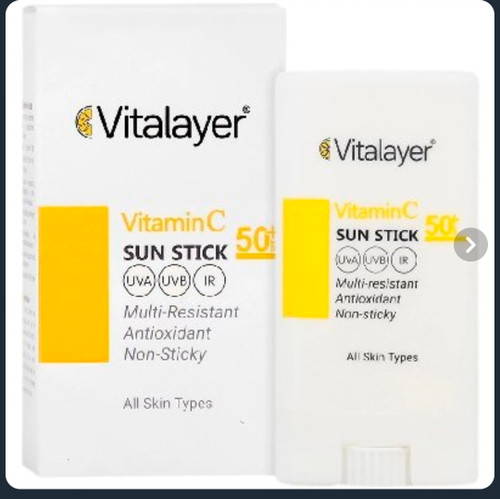 ضد آفتاب استیکی ویتامین سی SPF 50 ویتالیر مناسب انواع پوست