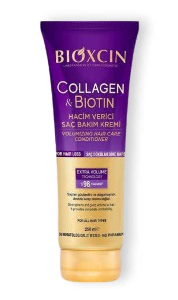 کرم مو کلاژن و بیوتین (بنفش) بیوکسینBIOXCIN مدل Collagen & Biotin حجم 250 میل