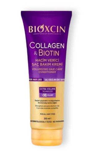 کرم مو کلاژن و بیوتین (بنفش) بیوکسینBIOXCIN مدل Collagen & Biotin حجم 250 میل