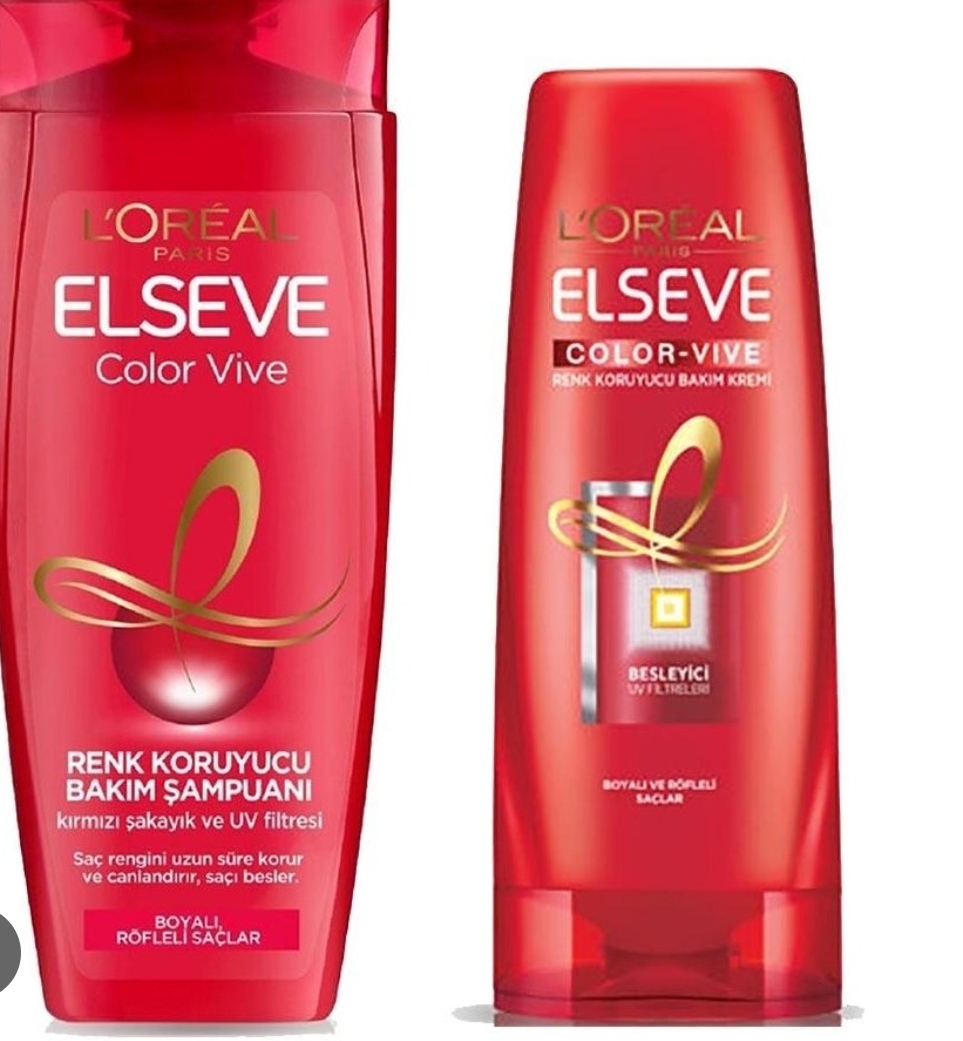 پکیج اقتصادی شامپو و نرم کننده تثبیت کننده رنگ مو Loreal Elseve