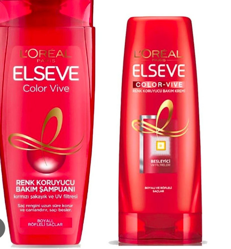 پکیج اقتصادی شامپو و نرم کننده تثبیت کننده رنگ مو Loreal Elseve