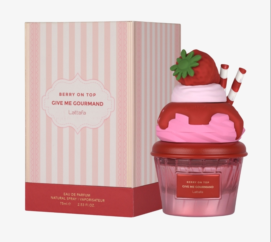 ادکلن بری آن تاپ گیو می گورماند لطافه Lattafa Give Me Gourmand Berry on Top75میلی لیتر