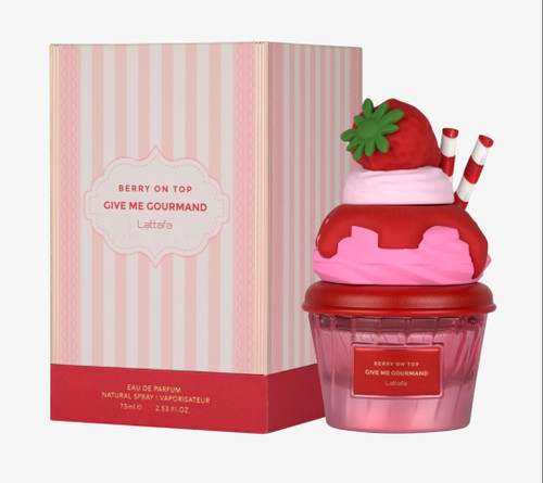 ادکلن بری آن تاپ گیو می گورماند لطافه Lattafa Give Me Gourmand Berry on Top75میلی لیتر