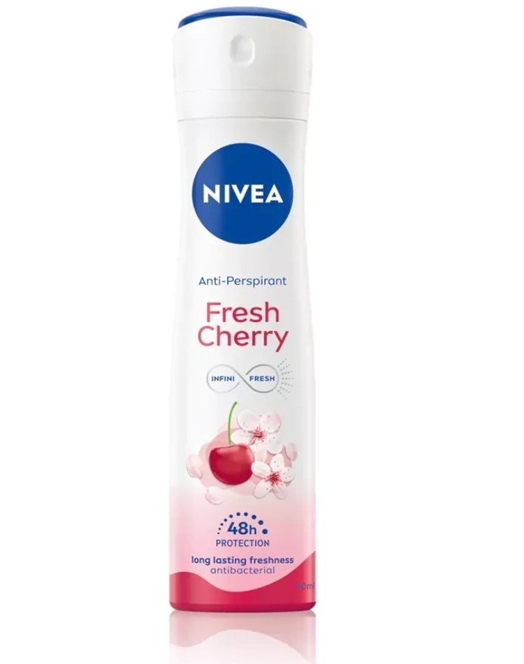 اسپری ضد تعریق زنانه نیوآ مدل fresh cherry150میلی لیتر