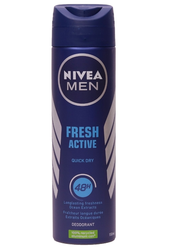 اسپری ضدتعریق مردانه نیوآ NIVEA مدل Fresh Active حجم 150 میلی لیتر