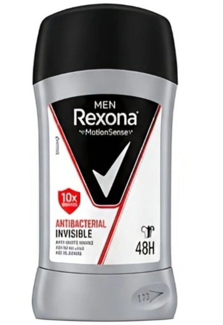 مام استیکی رکسونا مردانه رایحه ضدباکتری و نامرئی Rexona ANTIBACTERIAL + INVISIBLE وزن 40 گرم