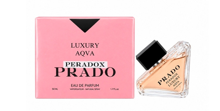 ادوپرفیوم زنانه لاکچری آکوا مدل PRADO PERADOX رایحه پرادا پارادوکس حجم 50 میل