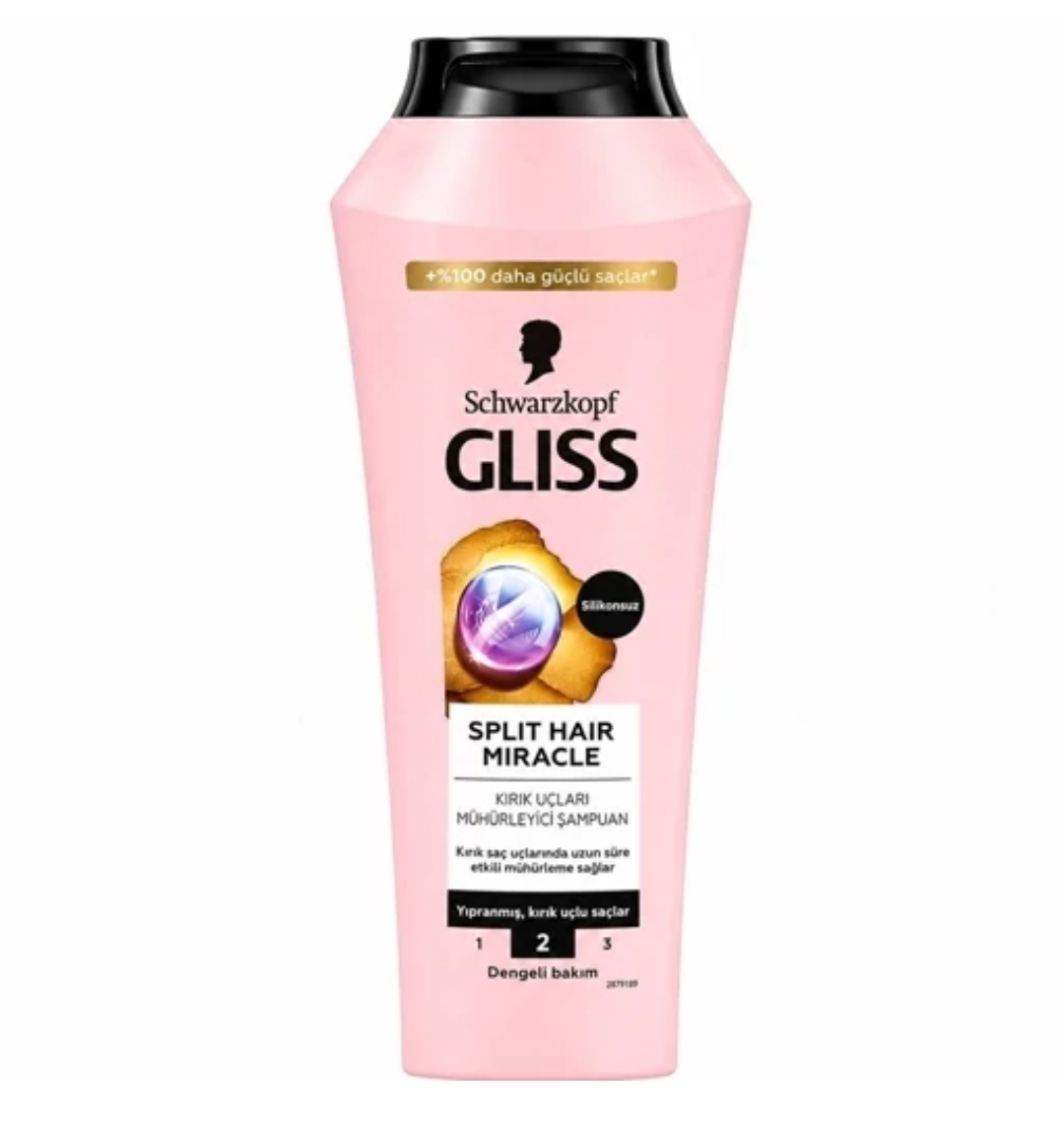 شامپو گلیس Gliss مدل Split Hair Miracle مدل موهای خشک ترمیم کننده ضد موخوره