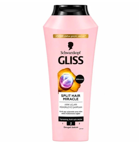 شامپو گلیس Gliss مدل Split Hair Miracle مدل موهای خشک ترمیم کننده ضد موخوره